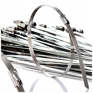 OPASKI ZACISKOWE METALOWE 4.6 x 300 mm 100 szt STALOWE MOCNE WYTRZYMAŁE