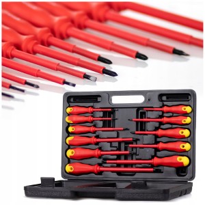 ZESTAW ŚRUBOKRĘTÓW WKRĘTAKI IZOLOWANE MAGNETYCZNE DLA ELEKTRYKA x11 WALIZKA