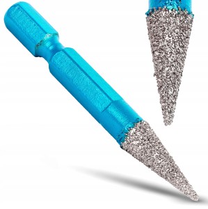 OTWORNICA DIAMENTOWA DO GRESU 1-8 mm NA WKRĘTARKĘ WIERTŁO STOŻKOWE HEX FREZ